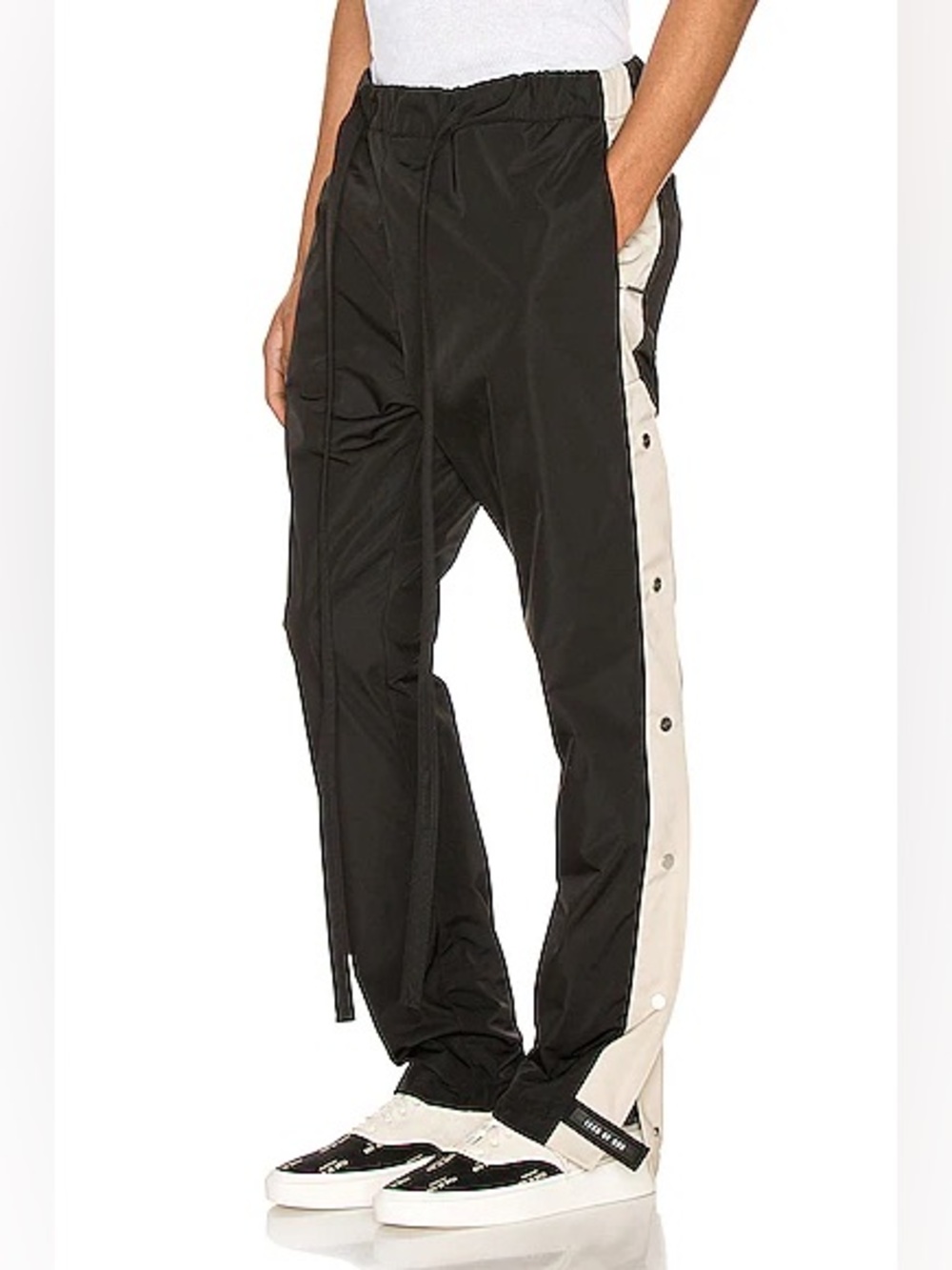 Fear of God Fifth Collection Tearaway Track Pants Men's XS Black Bone Snap Side